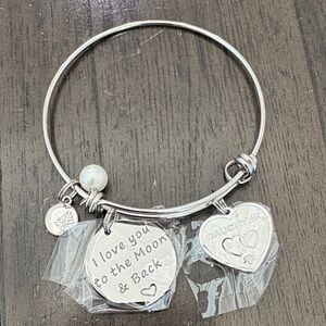 Silver Heart Charm Bracelet